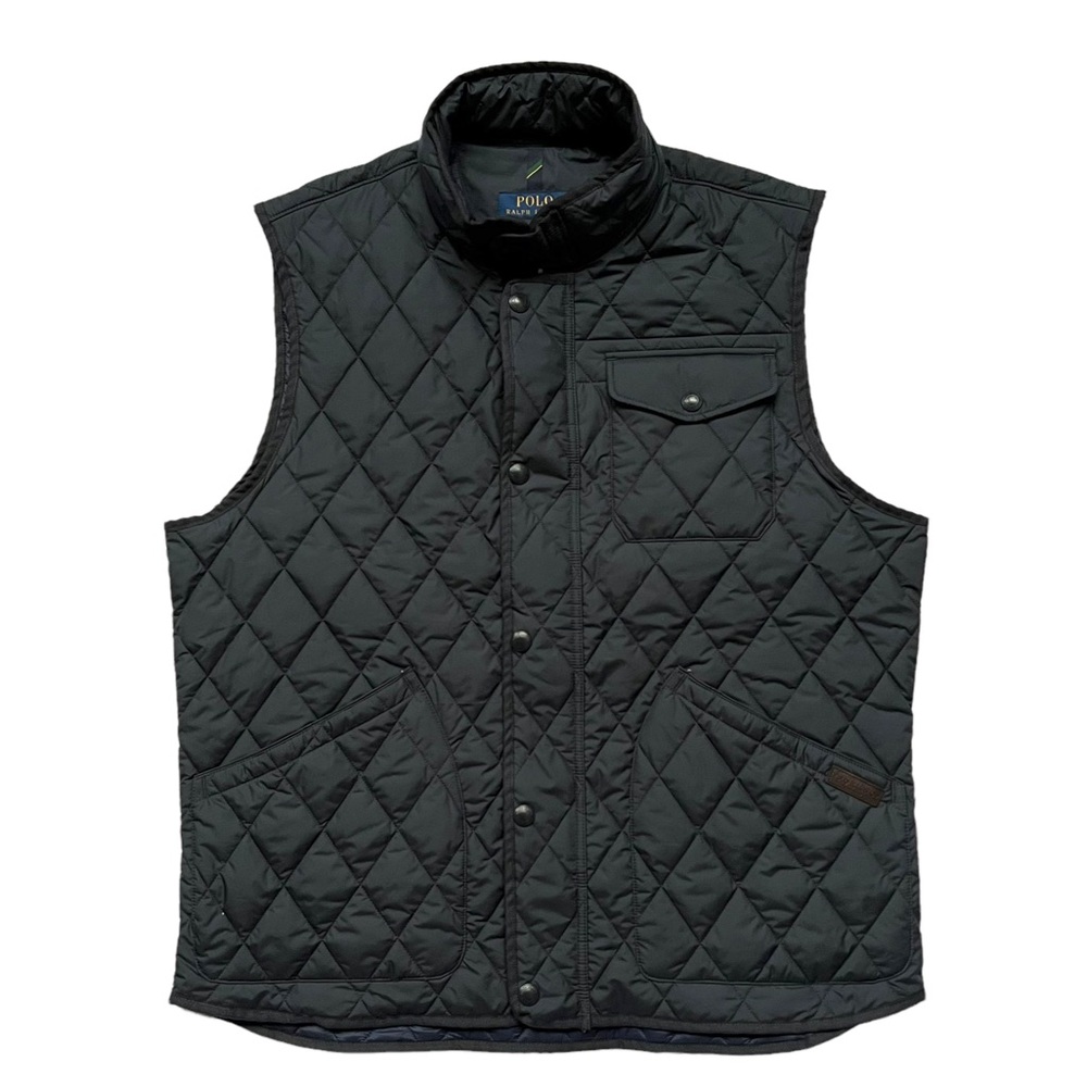 POLO RALPH LAUREN Classic Diamond Quilted Vest Navy Blue